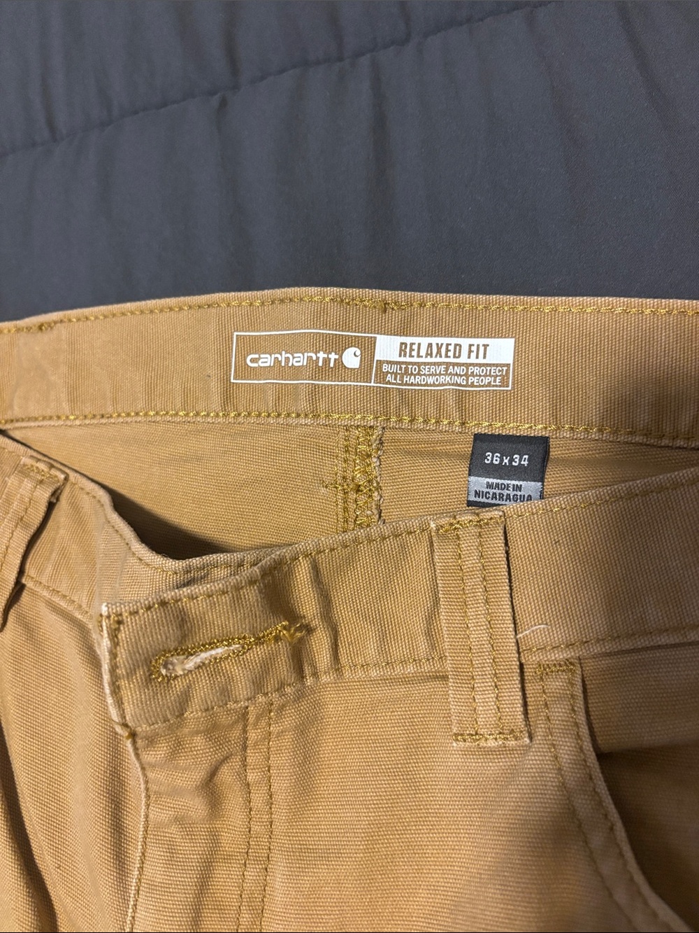 Carhartt Relaxed Fit Pants 36by34 - Picture 2 of 3